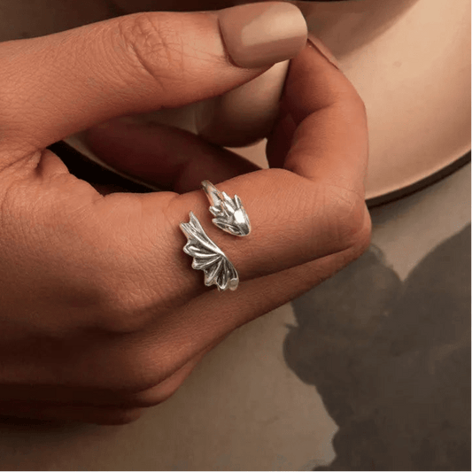 DRAGON RING GOTHIC RING STERLING SILVER STACKING RING - GEMORM