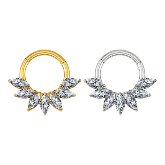 Marquise CZ Titanium Septum & Daith Clicker - GEMORM