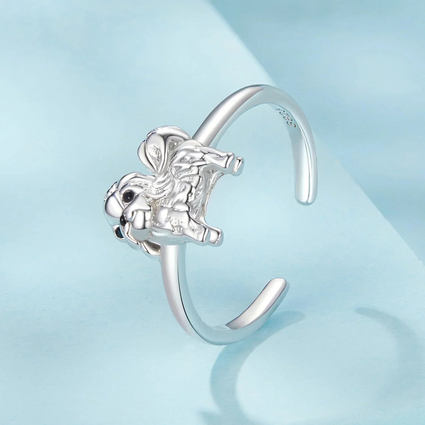 SHIH TZU STERLING SILVER RING ADJUSTABLE RING - GEMORM