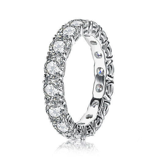 Moissanite rings eternity band wedding ring for women