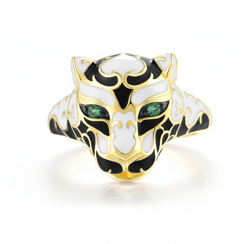 Statement rings 925 sterling silver panther ring