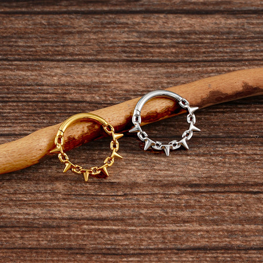 Chain & Spike Titanium Septum Clicker