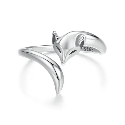 925 STERLING SILVER RING FOX RING ADJUSTABLE RING - GEMORM