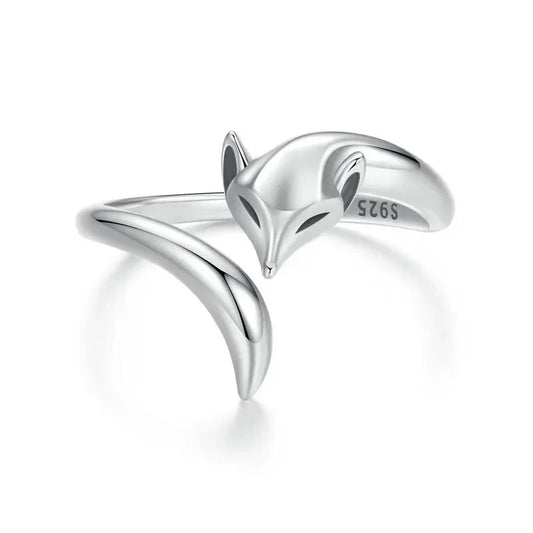 925 STERLING SILVER RING FOX RING ADJUSTABLE RING - GEMORM