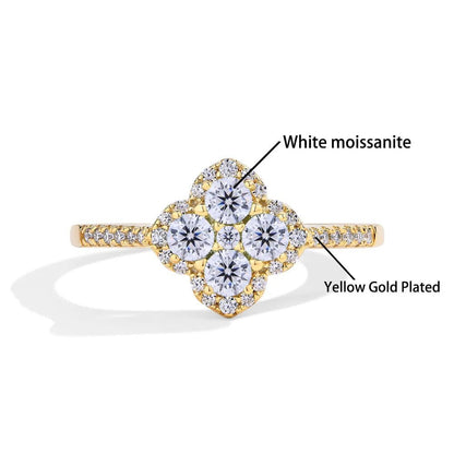 Moissanite rings d color vvs1 925 sterling silver unique engagement rings - GEMORM