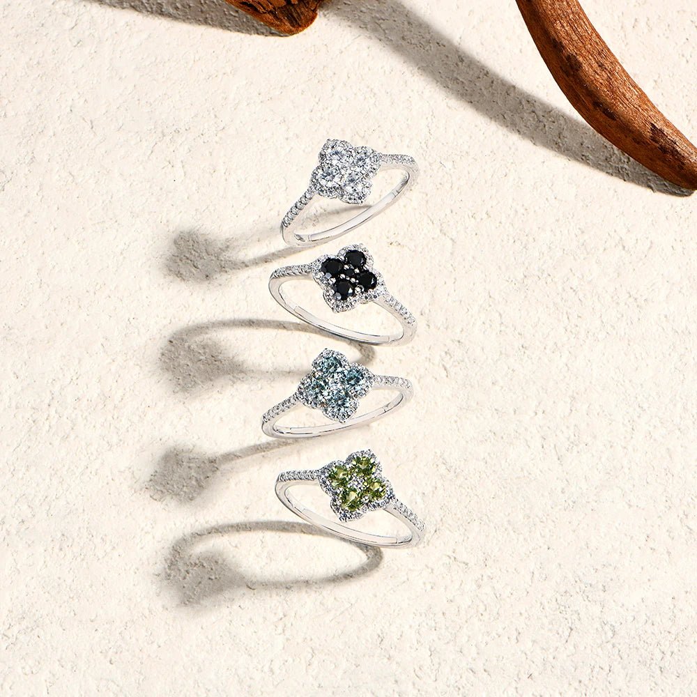 Moissanite rings d color vvs1 925 sterling silver unique engagement rings - GEMORM