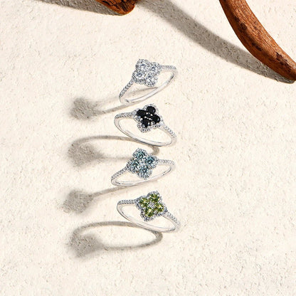 Moissanite rings d color vvs1 925 sterling silver unique engagement rings - GEMORM