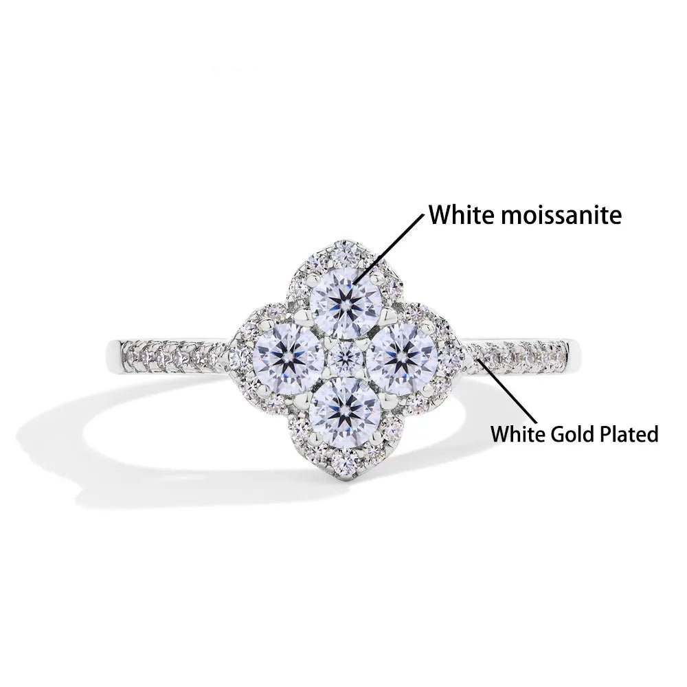 Moissanite rings d color vvs1 925 sterling silver unique engagement rings - GEMORM