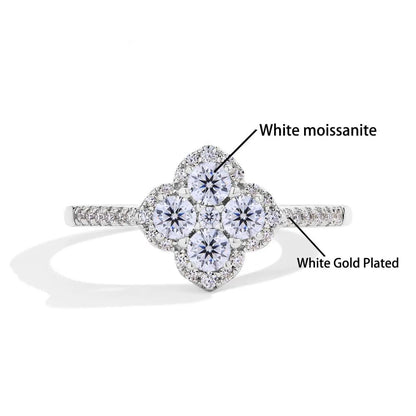 Moissanite rings d color vvs1 925 sterling silver unique engagement rings - GEMORM