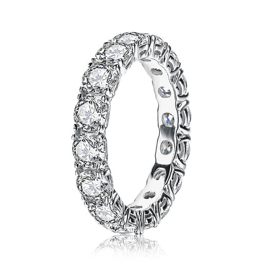 Moissanite rings eternity band wedding ring for women - GEMORM