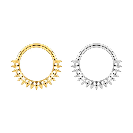 Punk Spike Titanium Septum & Daith Ring — product overview