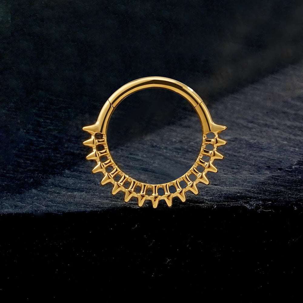 Punk Spike Titanium Septum & Daith Ring — product view 5