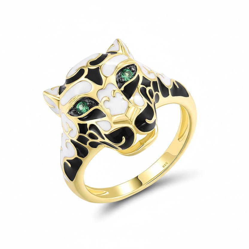 Statement rings 925 sterling silver panther ring - GEMORM