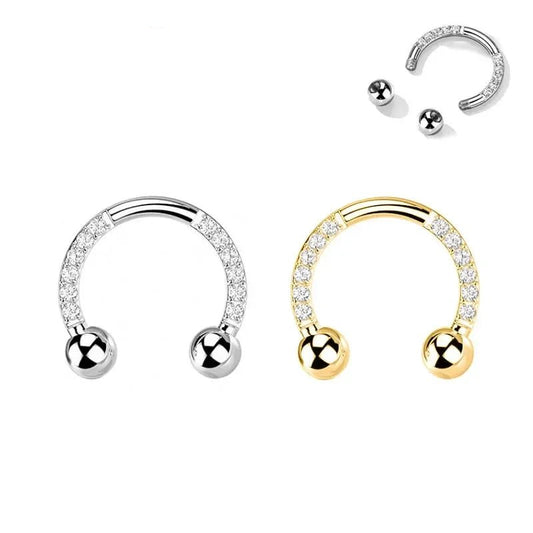 Titanium Horseshoe Barbell with Ball Ends - GEMORM
