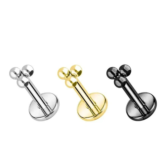 Trinity Bead Titanium Labret — Single or 10 Pack — product overview