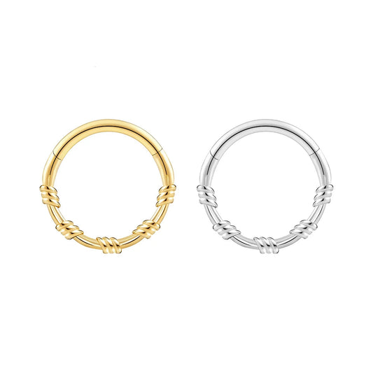 Woven Braid Titanium Septum Clicker